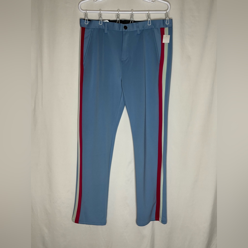Nwt Stacy Adams Light Blue Tuxedo Trousers W/ Side Stripe - Xxl
